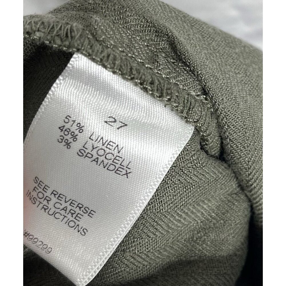 EVEREVE Women's Light Green Linen Blend Cargo Jogger Pants 27 - Picture 3 of 5